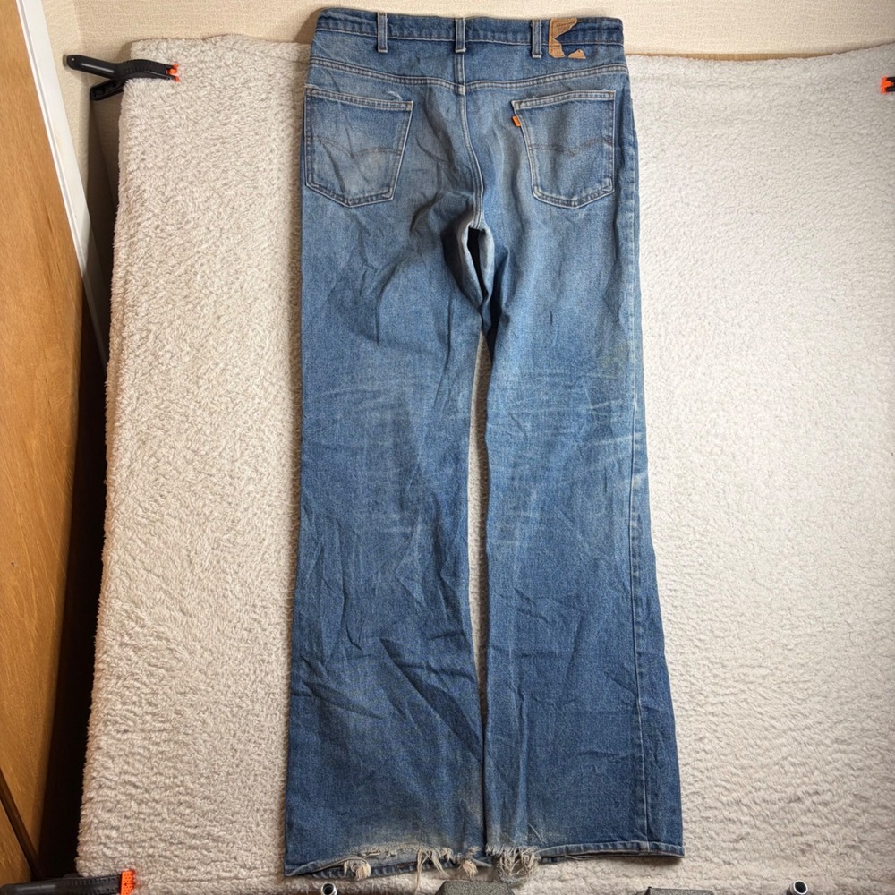 Vintage Levis 20517-0217 Orange Tab Bootcut Jeans (36x36) Men USA Made FADE 1980